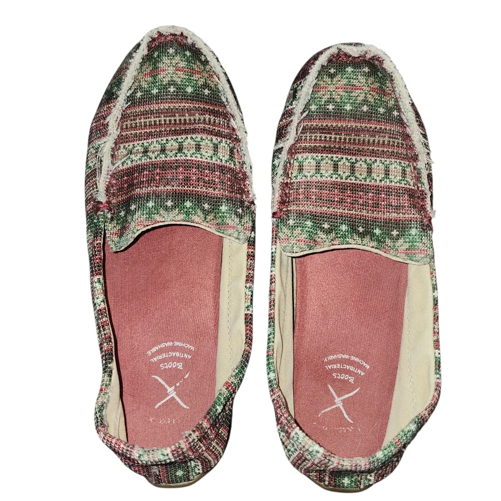 Twisted X Western Slippers Womens Loafers Canvas Multi Color WSR0005 - Picture 3 of 10